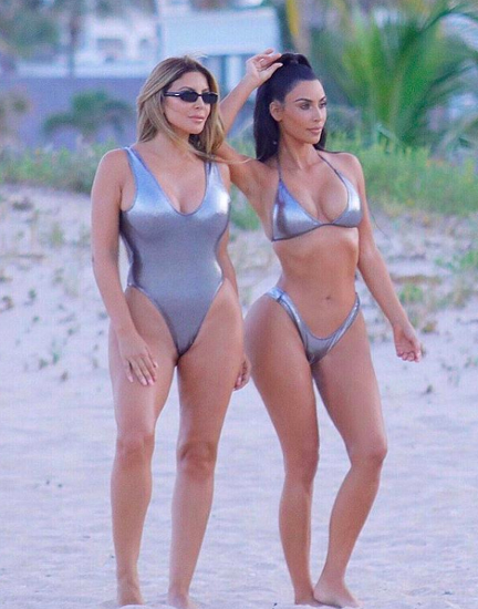 Kim Kardashian à direita - Foto Reprodução Instagram